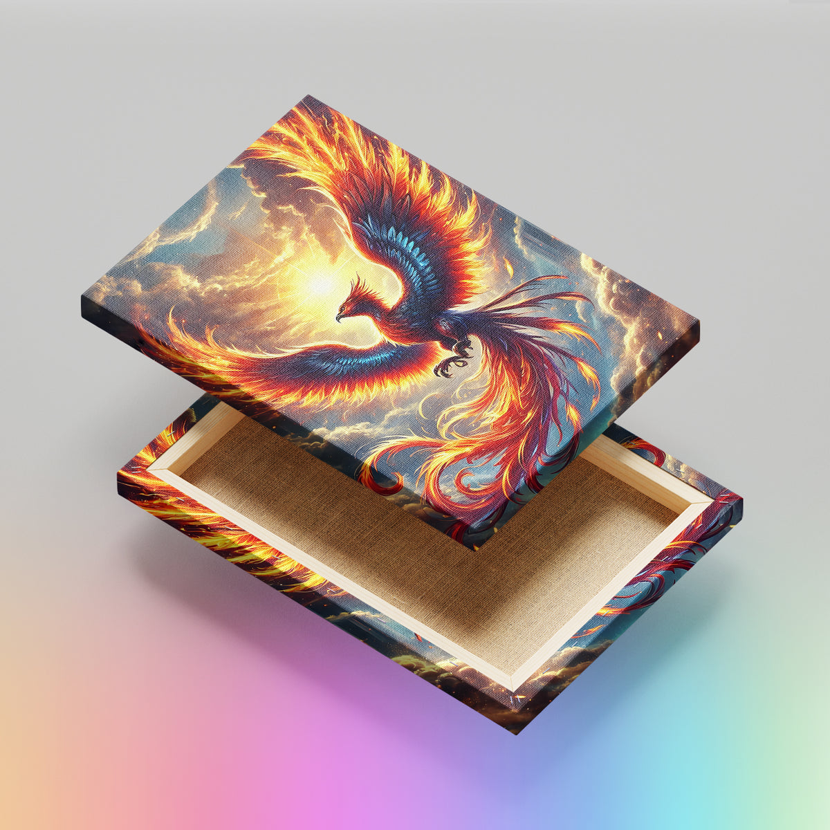 Fiery Phoenix Rising - High-Quality Canvas Print | Custom Photo Canvas Print, Also Custom Canvas Prints with Your Photos