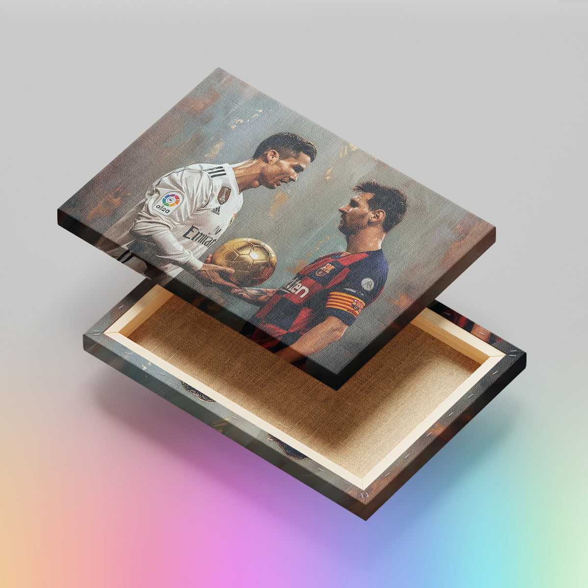 Rivalry of Ronaldo & Messi - High-Quality Canvas Print | Custom Photo Canvas Print, Also Custom Canvas Prints with Your Photos