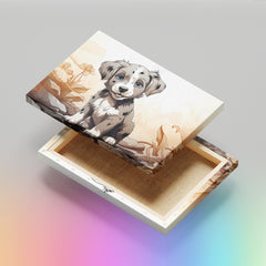 Adorable Puppy Drawing - High-Quality Canvas Print | Custom Photo Canvas Print, Also Custom Canvas Prints with Your Photos