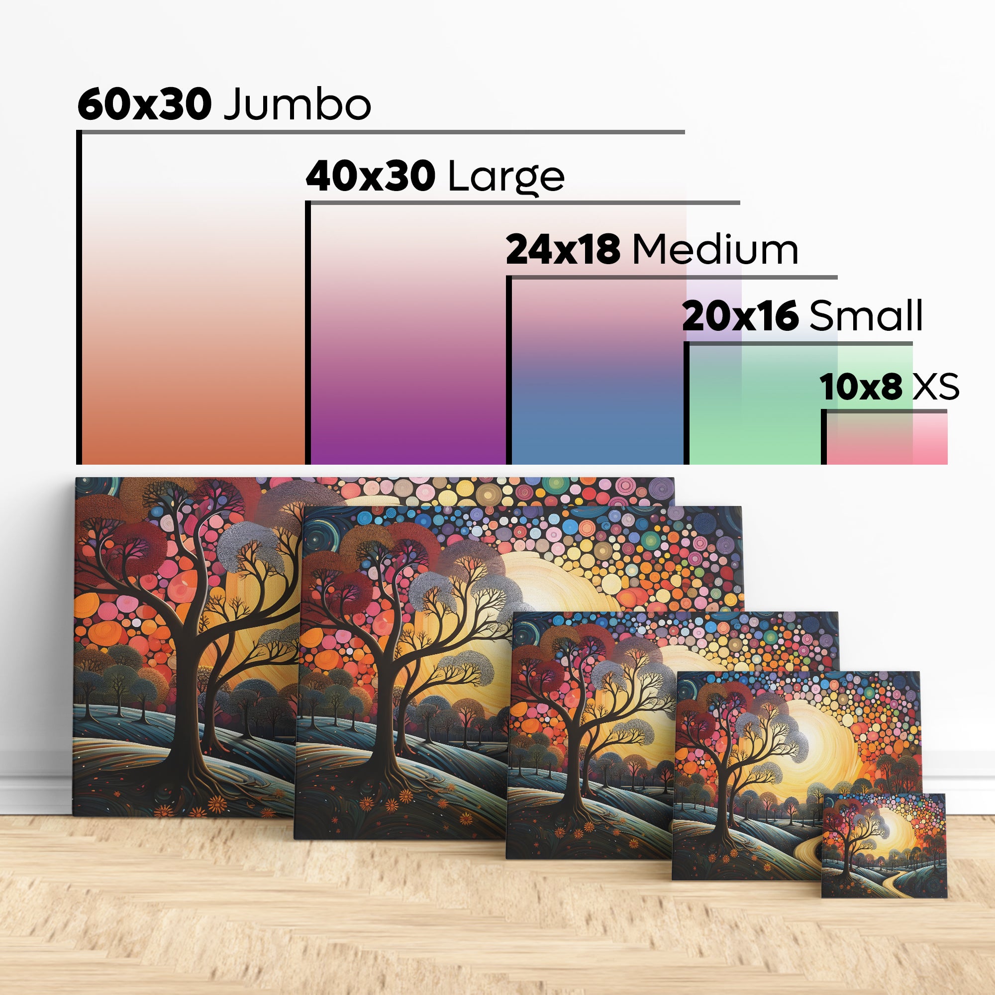 Artistic Colorful Nature Painting - High-Quality Canvas Print | Custom Photo Canvas Print, Also Custom Canvas Prints with Your Photos