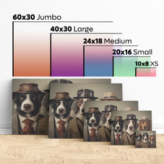 1940s Gangster Dogs Portrait - High-Quality Canvas Print | Custom Photo Canvas Print, Also Custom Canvas Prints with Your Photos