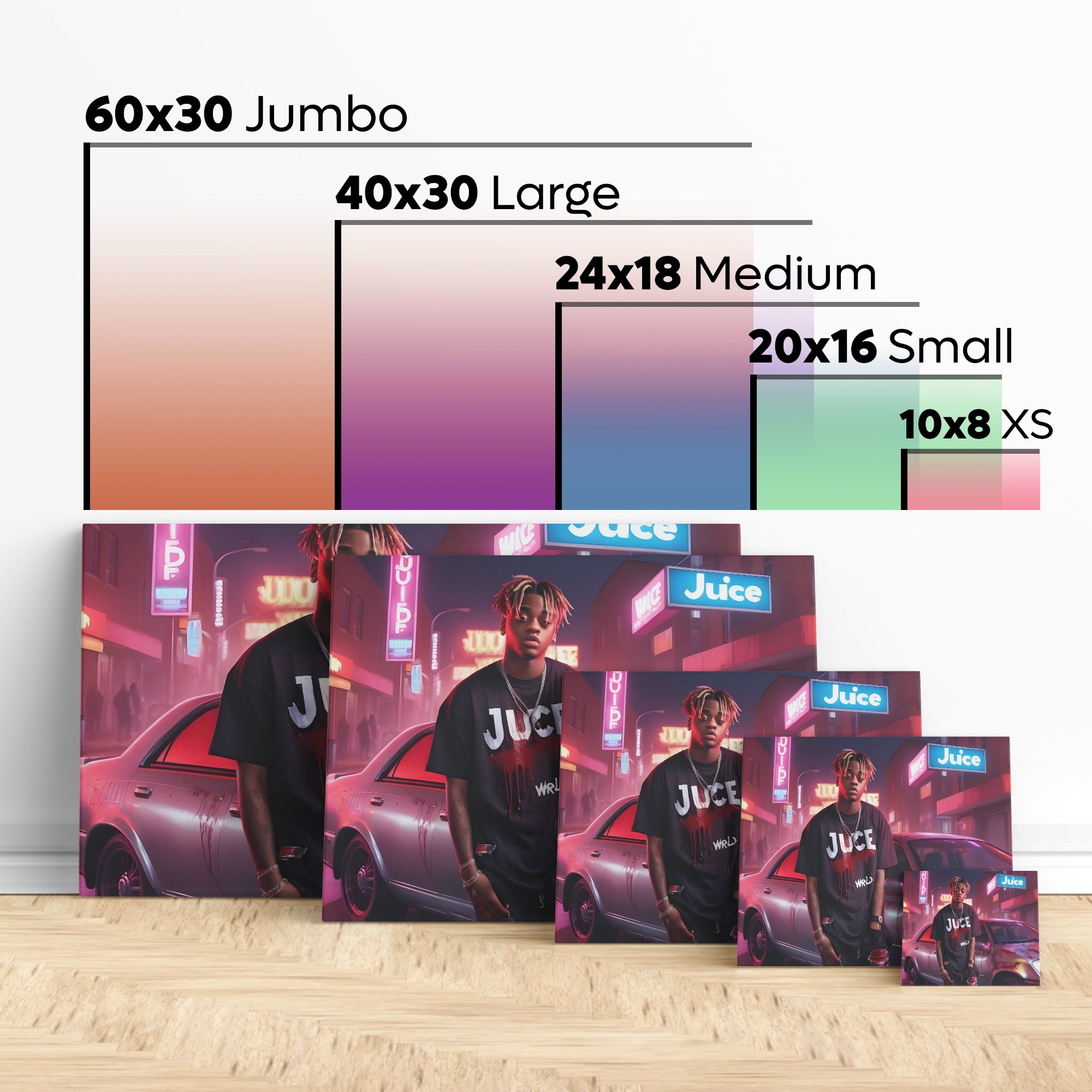 Neon Juice WRLD - High-Quality Canvas Print | Custom Photo Canvas Print, Also Custom Canvas Prints with Your Photos