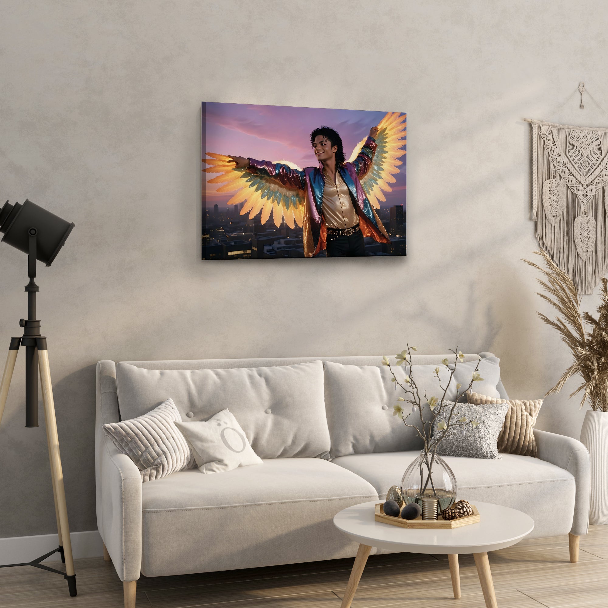 Wings of Pop: Michael Jackson - High-Quality Canvas Print | Custom Photo Canvas Print, Also Custom Canvas Prints with Your Photos