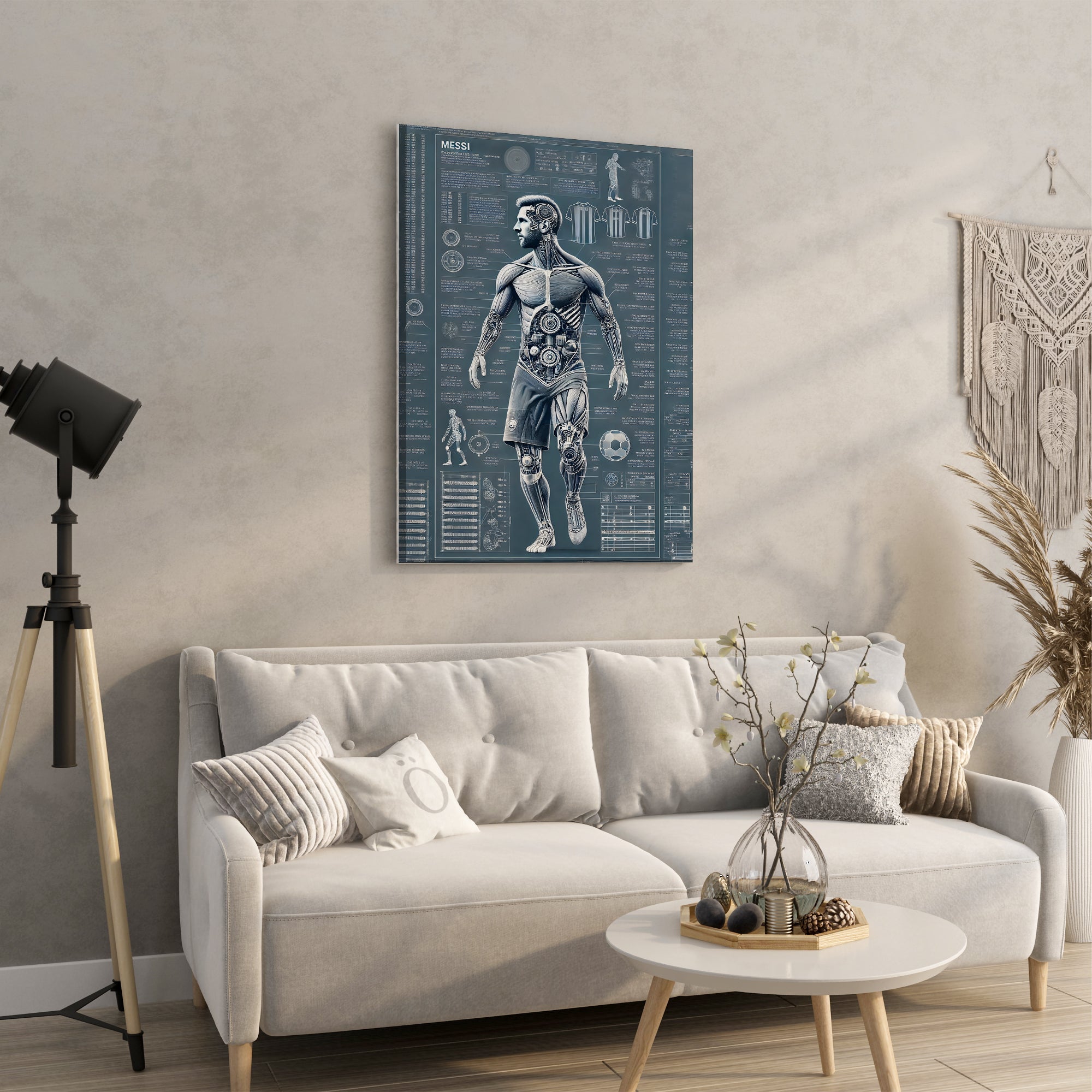 Cyborg Messi Anatomy - High-Quality Canvas Print | Custom Photo Canvas Print, Also Custom Canvas Prints with Your Photos