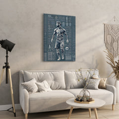 Cyborg Messi Anatomy - High-Quality Canvas Print | Custom Photo Canvas Print, Also Custom Canvas Prints with Your Photos