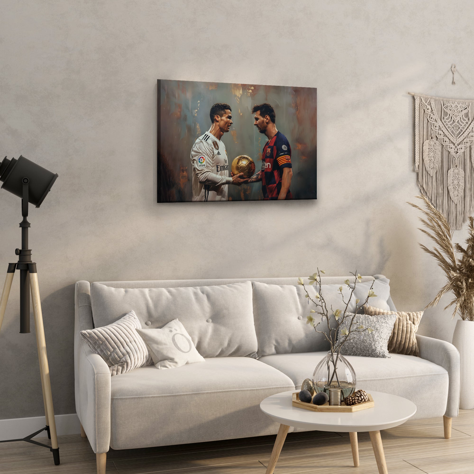 Rivalry of Ronaldo & Messi - High-Quality Canvas Print | Custom Photo Canvas Print, Also Custom Canvas Prints with Your Photos