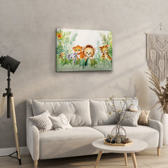 Adorable Jungle Animals - High-Quality Canvas Print | Custom Photo Canvas Print, Also Custom Canvas Prints with Your Photos