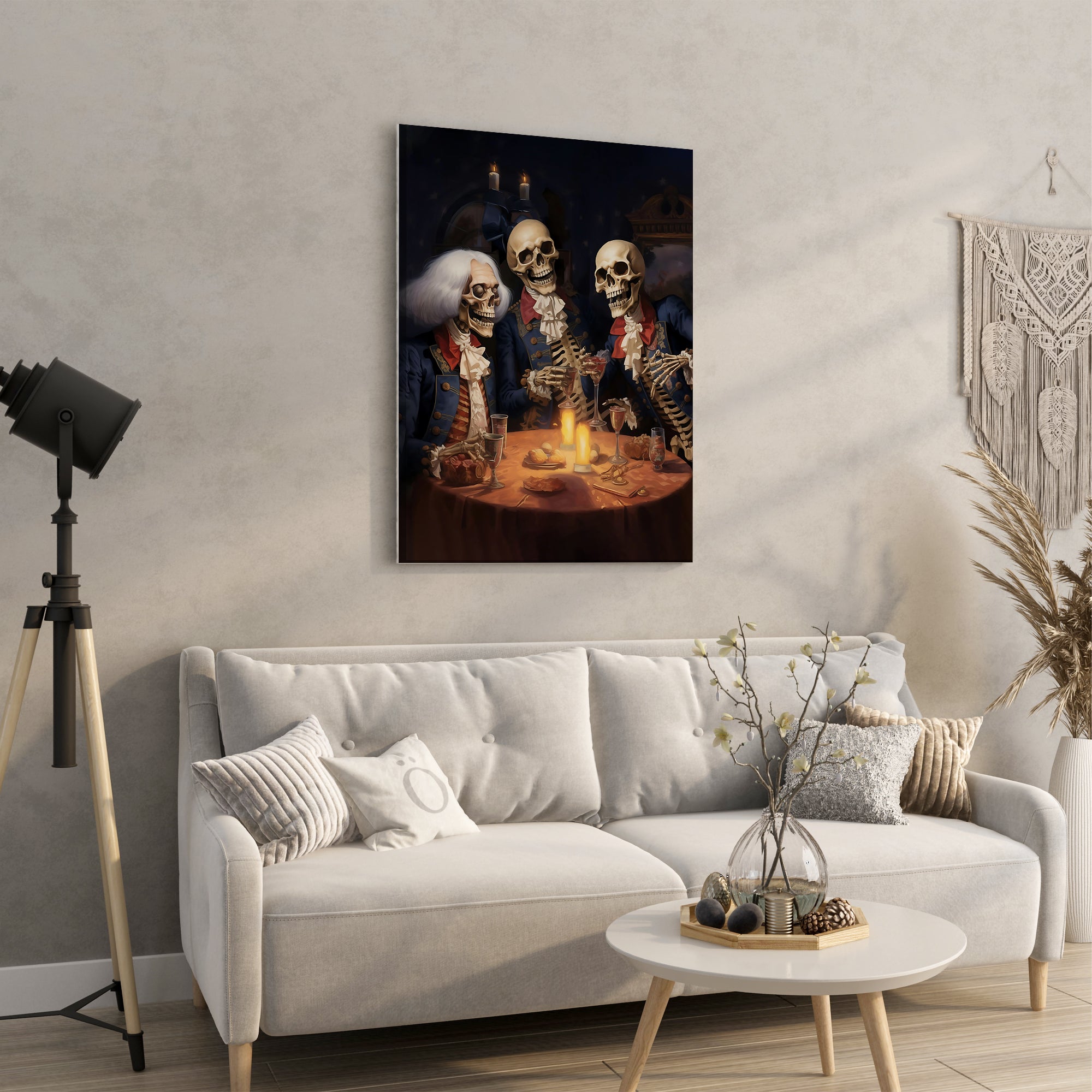 Dinner of Skeletons - High-Quality Canvas Print | Custom Photo Canvas Print, Also Custom Canvas Prints with Your Photos