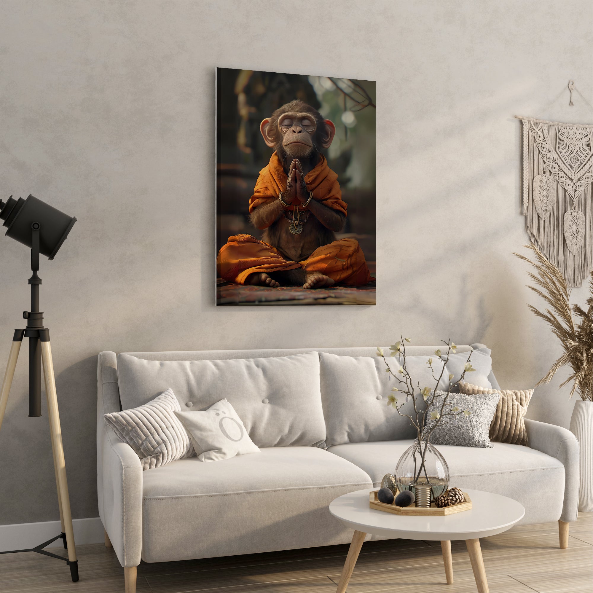 The Monk Monkey - High-Quality Canvas Print | Custom Photo Canvas Print, Also Custom Canvas Prints with Your Photos