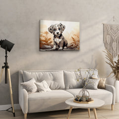 Adorable Puppy Drawing - High-Quality Canvas Print | Custom Photo Canvas Print, Also Custom Canvas Prints with Your Photos