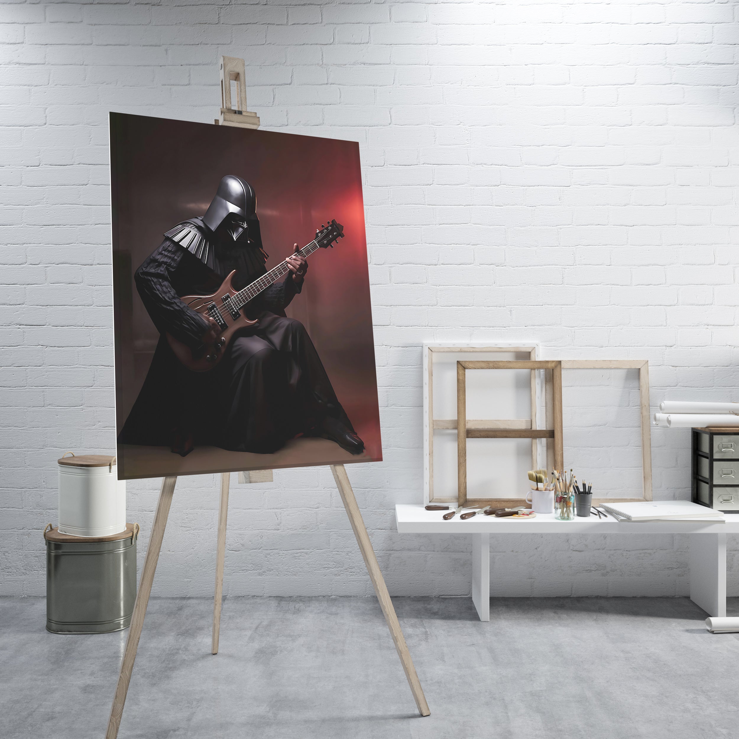 Darth Vader Playing Electro Guitar - High-Quality Canvas Print | Custom Photo Canvas Print, Also Custom Canvas Prints with Your Photos