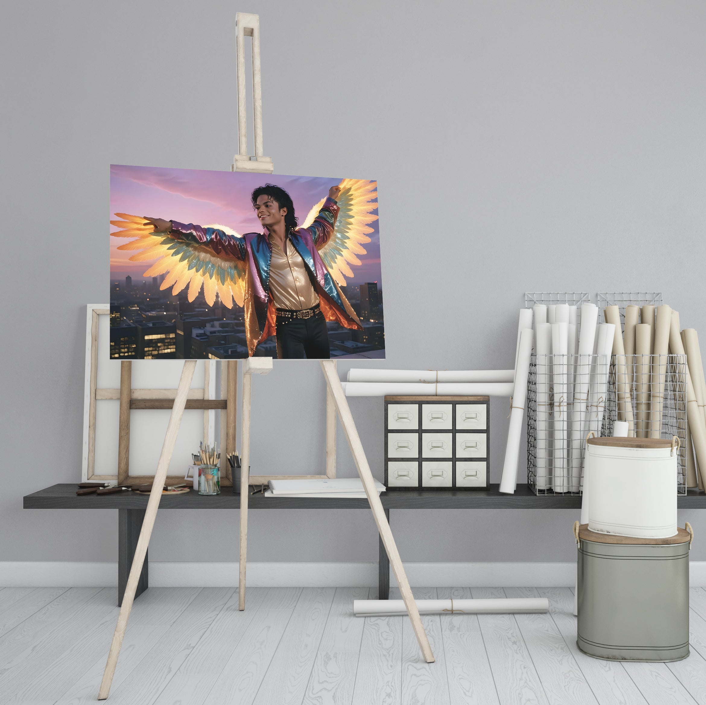 Wings of Pop: Michael Jackson - High-Quality Canvas Print | Custom Photo Canvas Print, Also Custom Canvas Prints with Your Photos