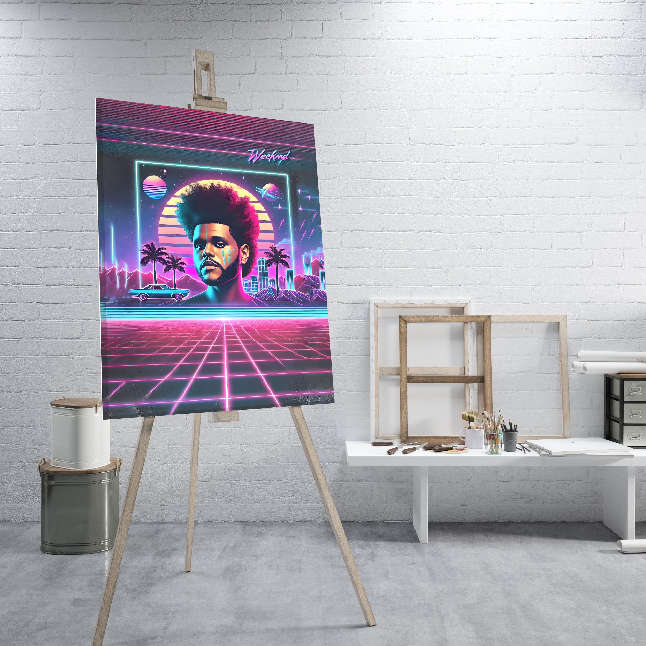 The Weeknd in Retro Future - High-Quality Canvas Print | Custom Photo Canvas Print, Also Custom Canvas Prints with Your Photos