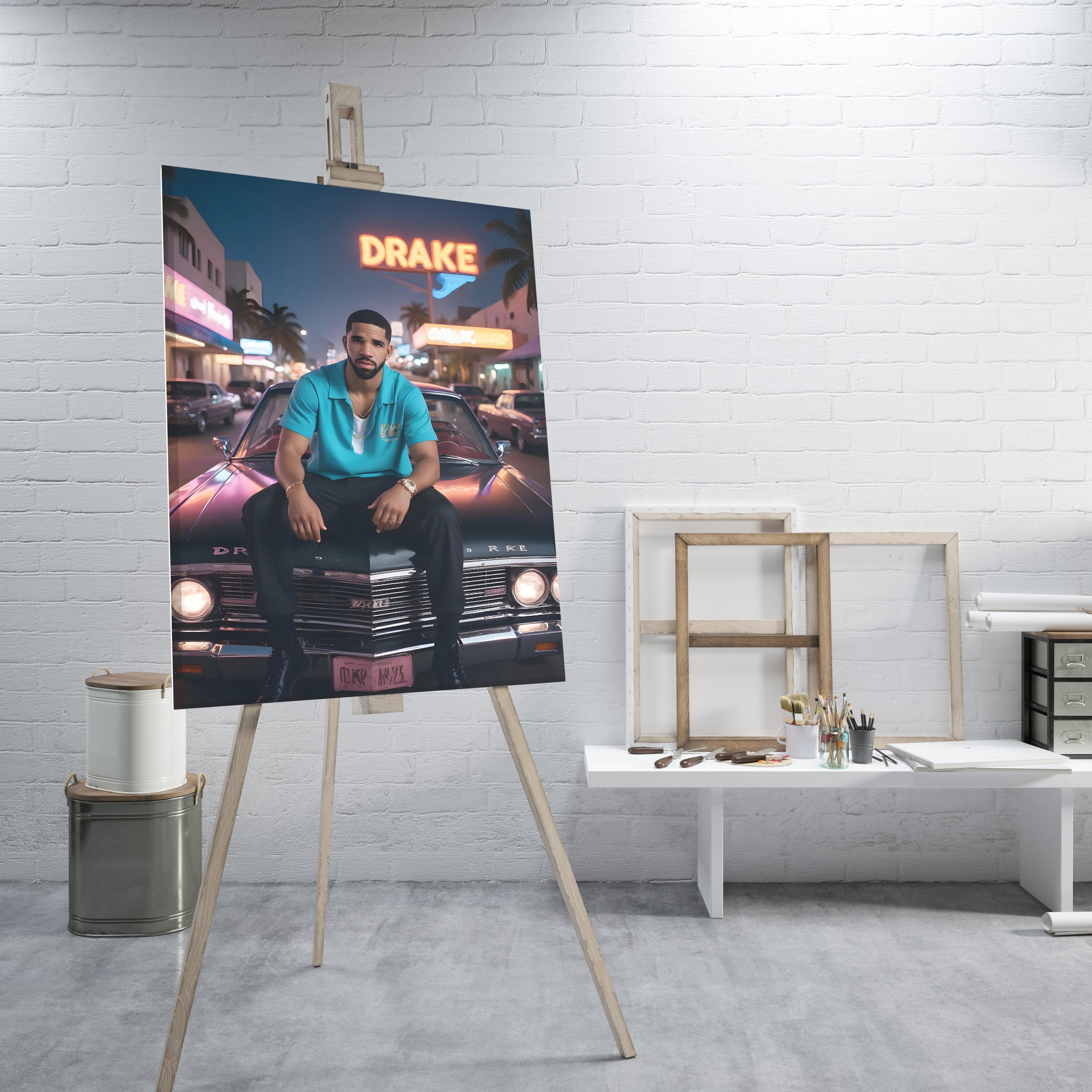 Night Drive Drake - High-Quality Canvas Print | Custom Photo Canvas Print, Also Custom Canvas Prints with Your Photos