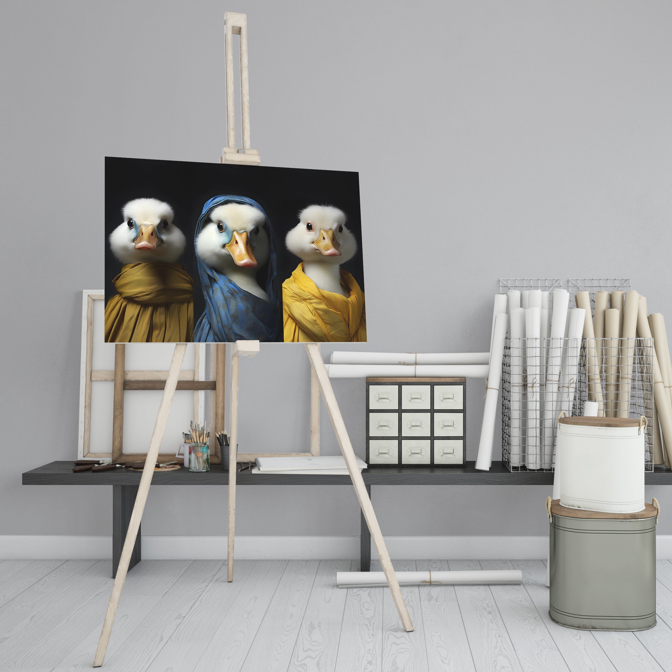 Cute Duckling Portrait - High-Quality Canvas Print | Custom Photo Canvas Print, Also Custom Canvas Prints with Your Photos