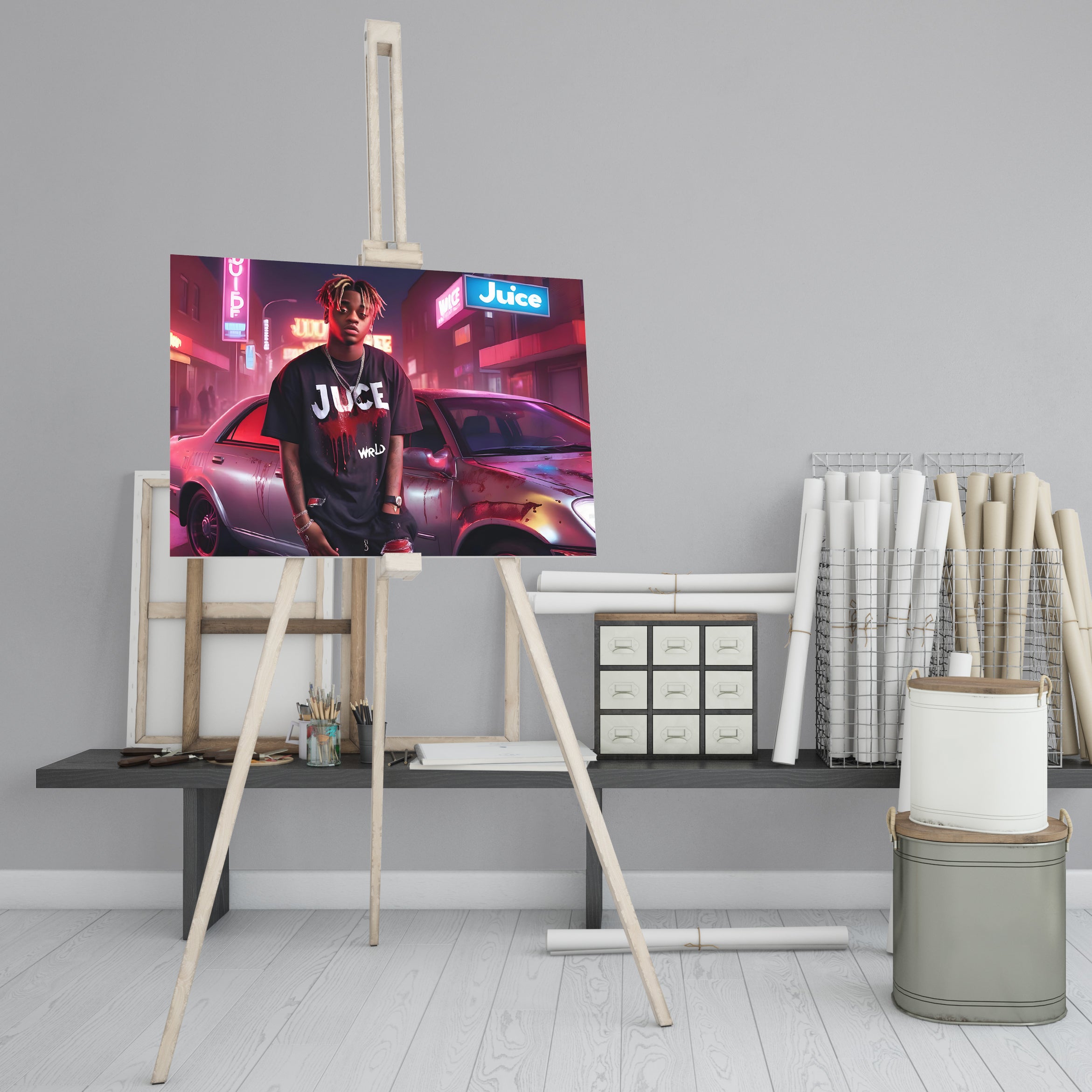 Neon Juice WRLD - High-Quality Canvas Print | Custom Photo Canvas Print, Also Custom Canvas Prints with Your Photos