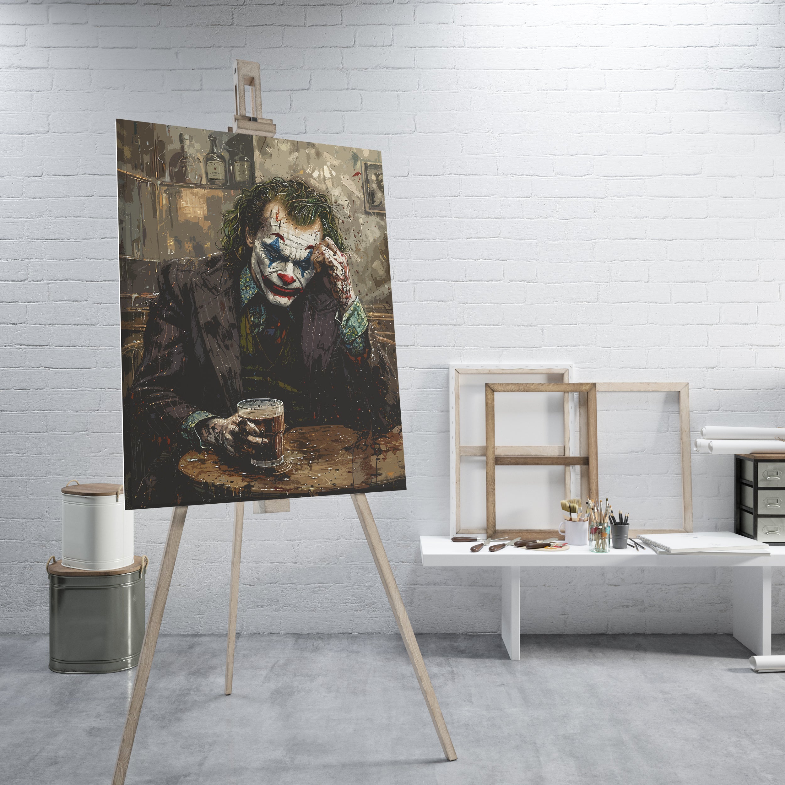 The Joker Portrait - High-Quality Canvas Print | Custom Photo Canvas Print, Also Custom Canvas Prints with Your Photos