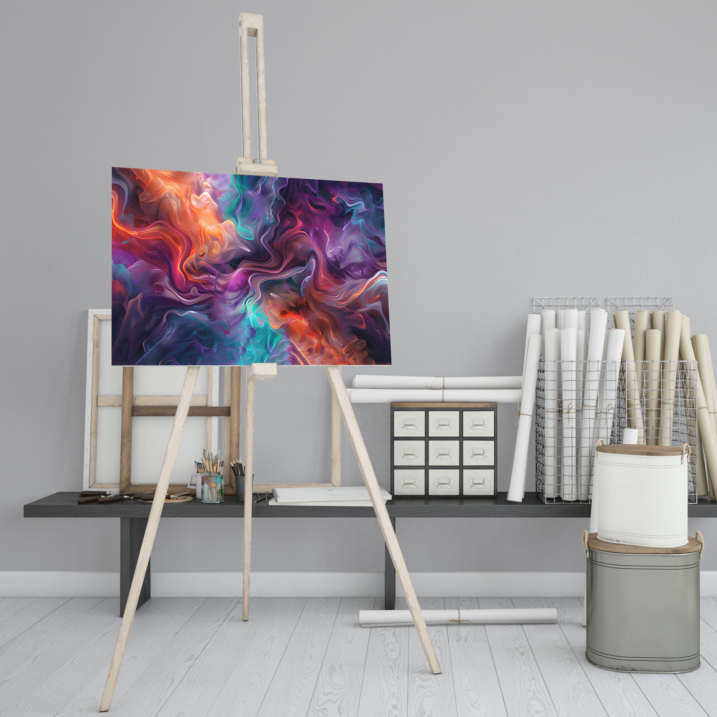 Abstract Waves of Color - High-Quality Canvas Print | Custom Photo Canvas Print, Also Custom Canvas Prints with Your Photos