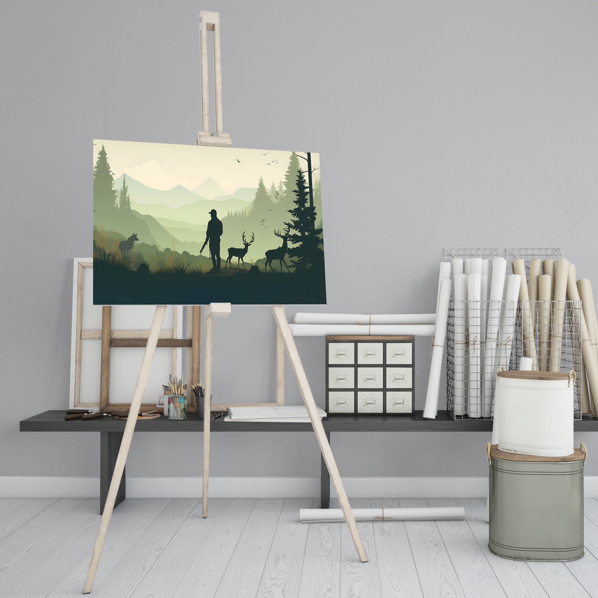 Hunting in the Forest - High-Quality Canvas Print | Custom Photo Canvas Print, Also Custom Canvas Prints with Your Photos