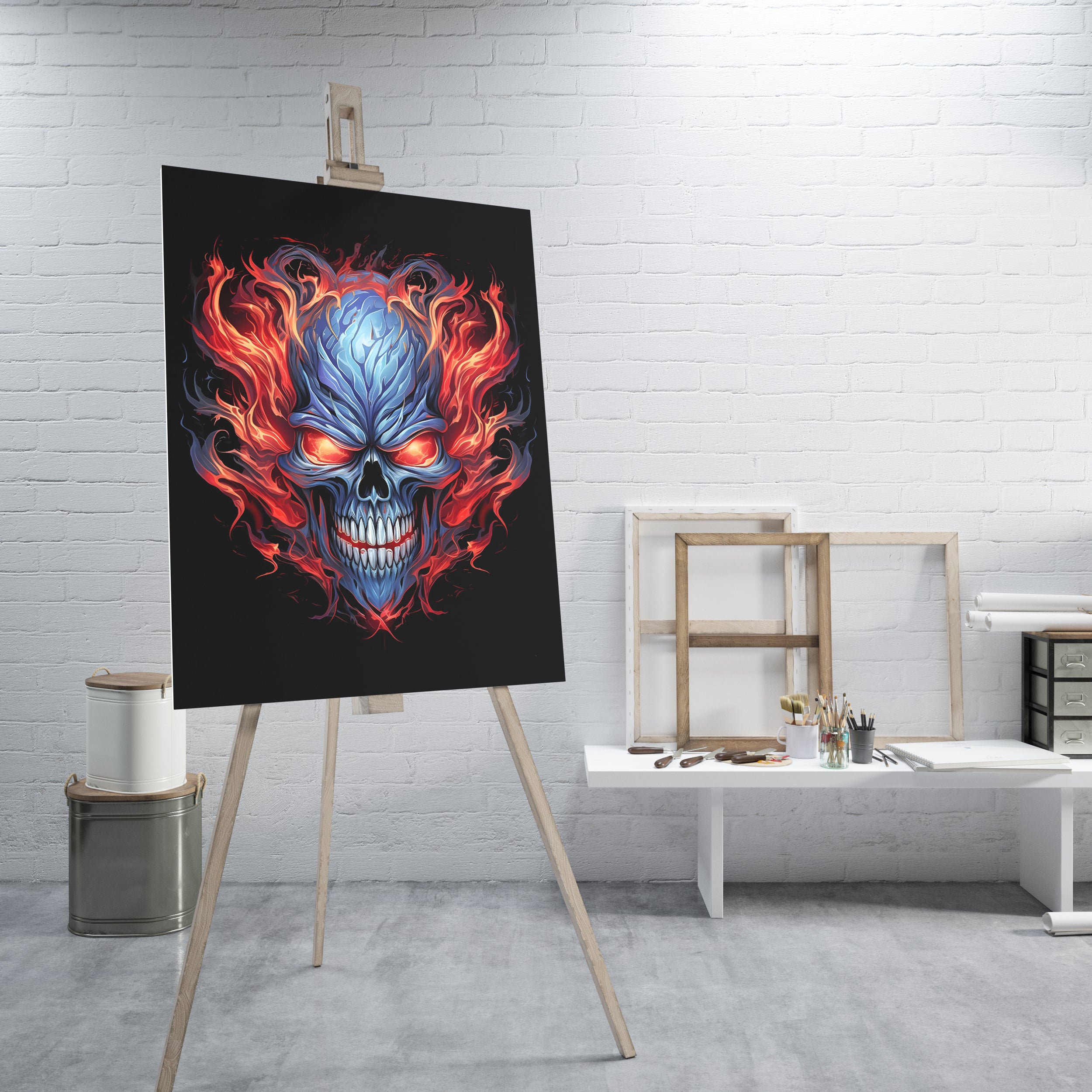 Ghost Rider Portrait - High-Quality Canvas Print | Custom Photo Canvas Print, Also Custom Canvas Prints with Your Photos