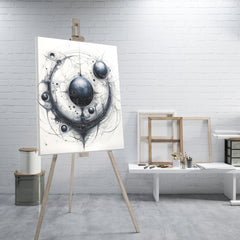 Surreal Planet Cycles Drawing - High-Quality Canvas Print | Custom Photo Canvas Print, Also Custom Canvas Prints with Your Photos