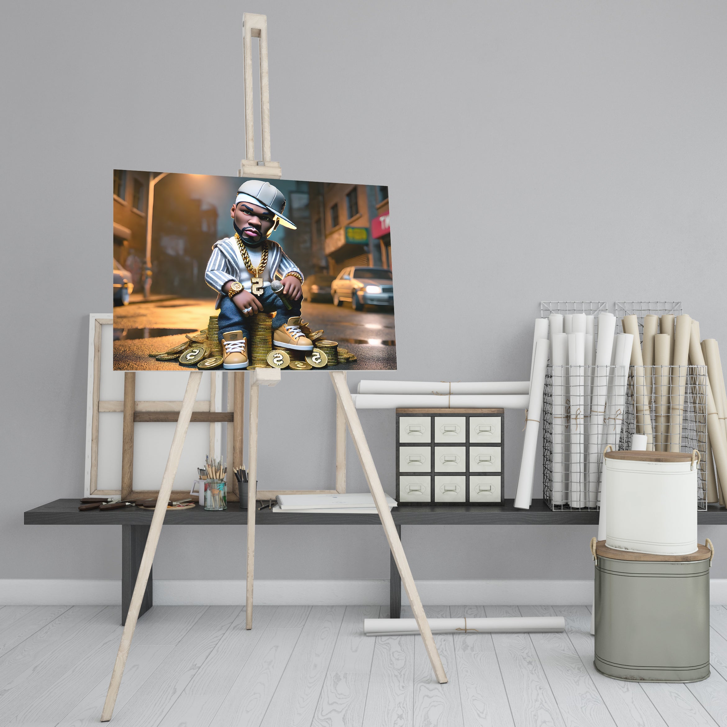 Mini 50 Cent - High-Quality Canvas Print | Custom Photo Canvas Print, Also Custom Canvas Prints with Your Photos