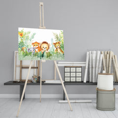 Adorable Jungle Animals - High-Quality Canvas Print | Custom Photo Canvas Print, Also Custom Canvas Prints with Your Photos