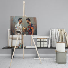 Rivalry of Ronaldo & Messi - High-Quality Canvas Print | Custom Photo Canvas Print, Also Custom Canvas Prints with Your Photos