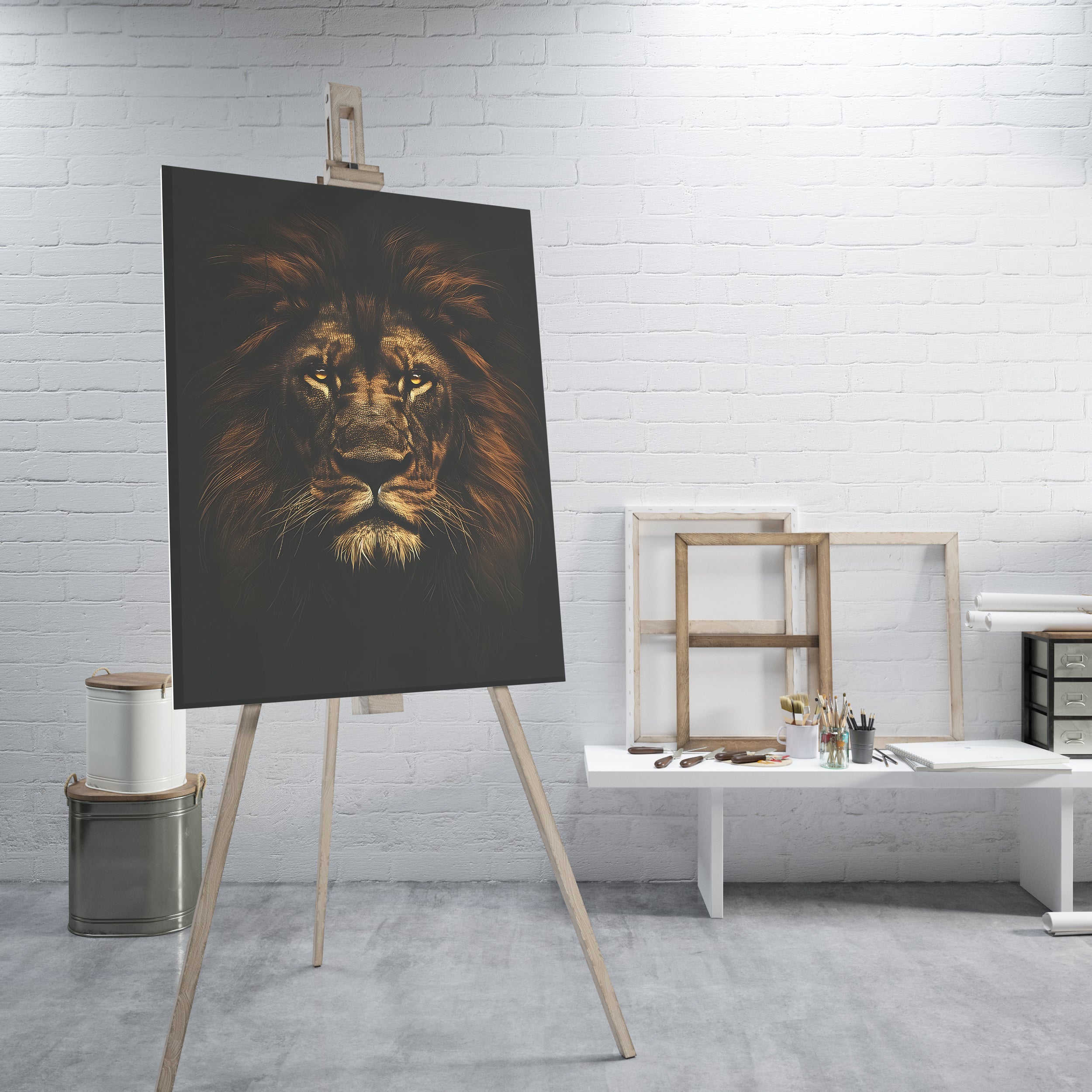 Lion Portrait - High-Quality Canvas Print | Custom Photo Canvas Print, Also Custom Canvas Prints with Your Photos