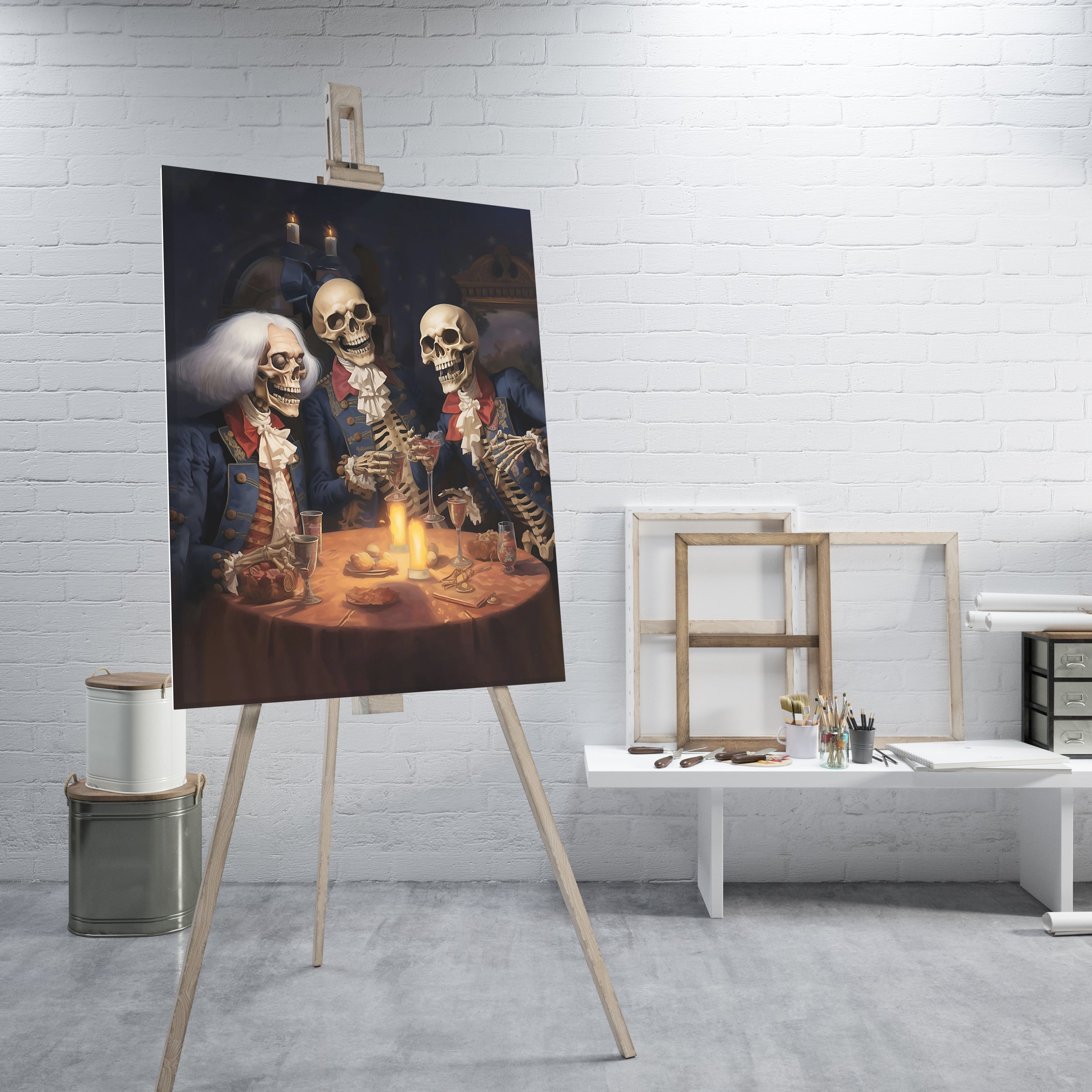 Dinner of Skeletons - High-Quality Canvas Print | Custom Photo Canvas Print, Also Custom Canvas Prints with Your Photos