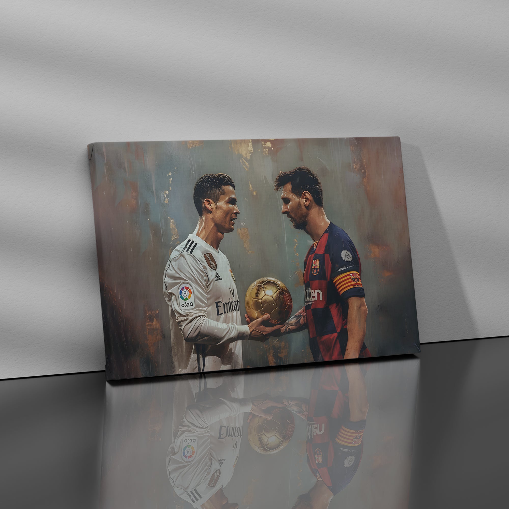 Rivalry of Ronaldo & Messi - High-Quality Canvas Print | Custom Photo Canvas Print, Also Custom Canvas Prints with Your Photos