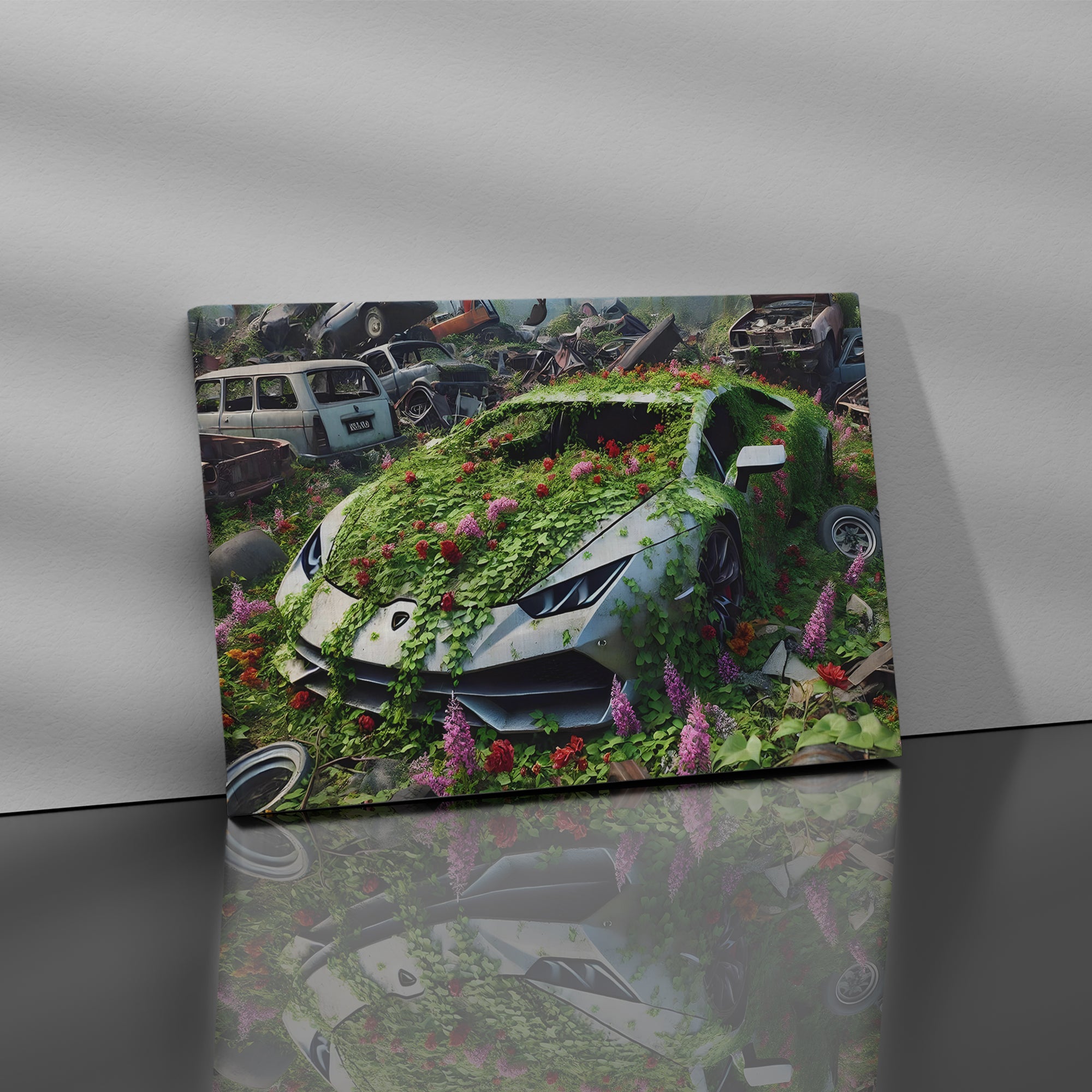 Lamborghini in Junkyard - High-Quality Canvas Print | Custom Photo Canvas Print, Also Custom Canvas Prints with Your Photos