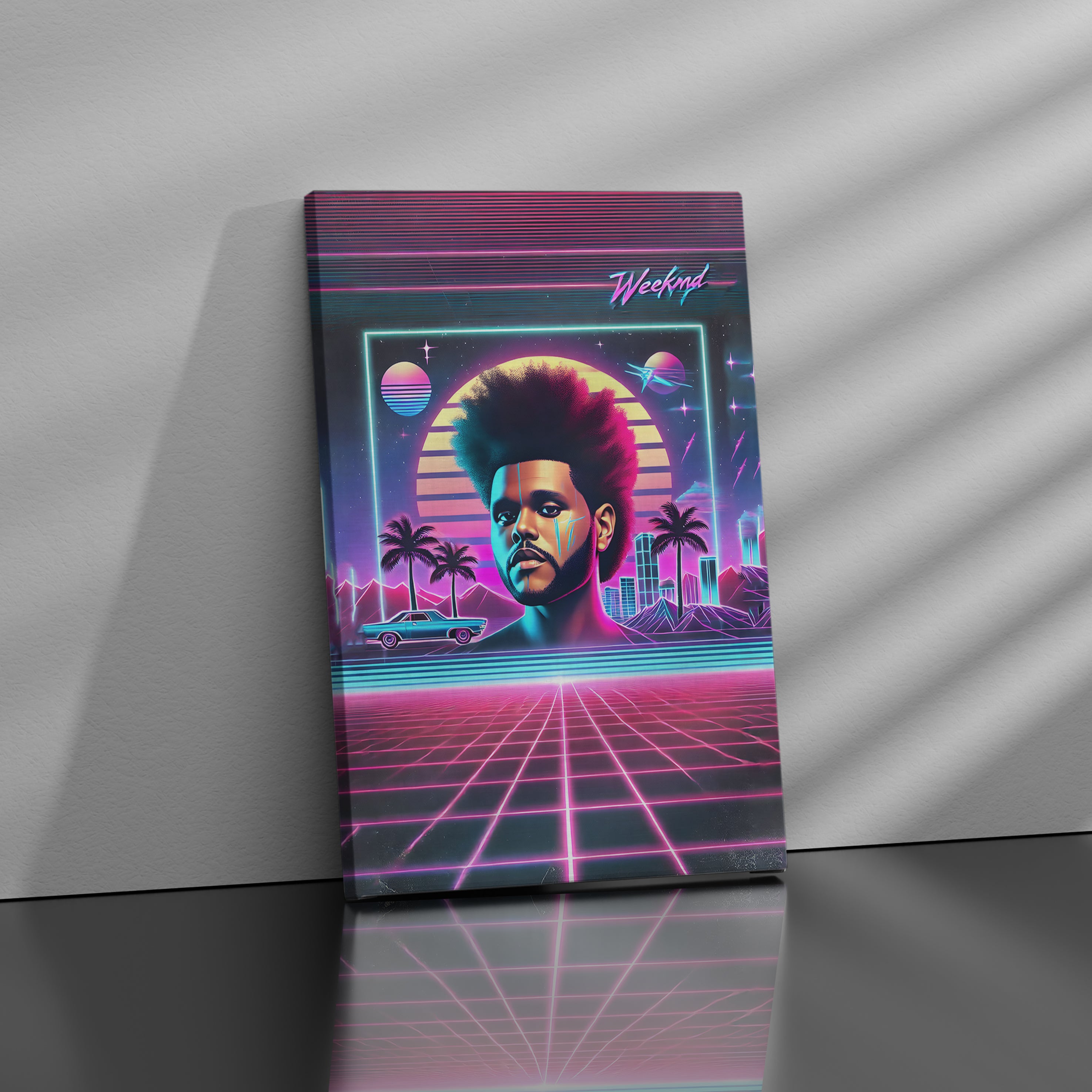 The Weeknd in Retro Future - High-Quality Canvas Print | Custom Photo Canvas Print, Also Custom Canvas Prints with Your Photos