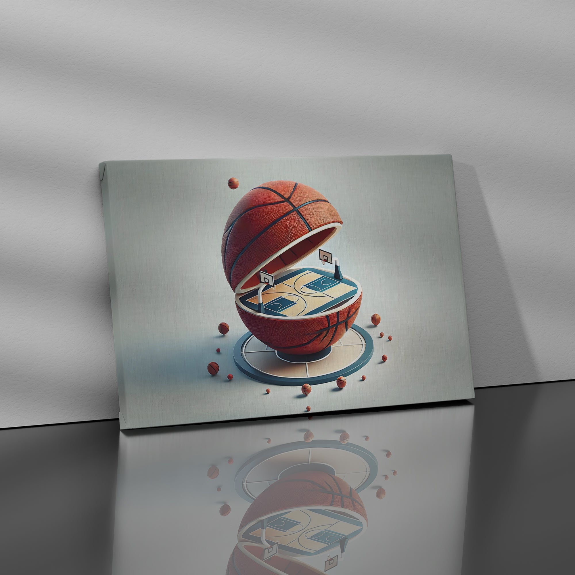 Inside of a Basketball: The Hidden Court - High-Quality Canvas Print | Custom Photo Canvas Print, Also Custom Canvas Prints with Your Photos