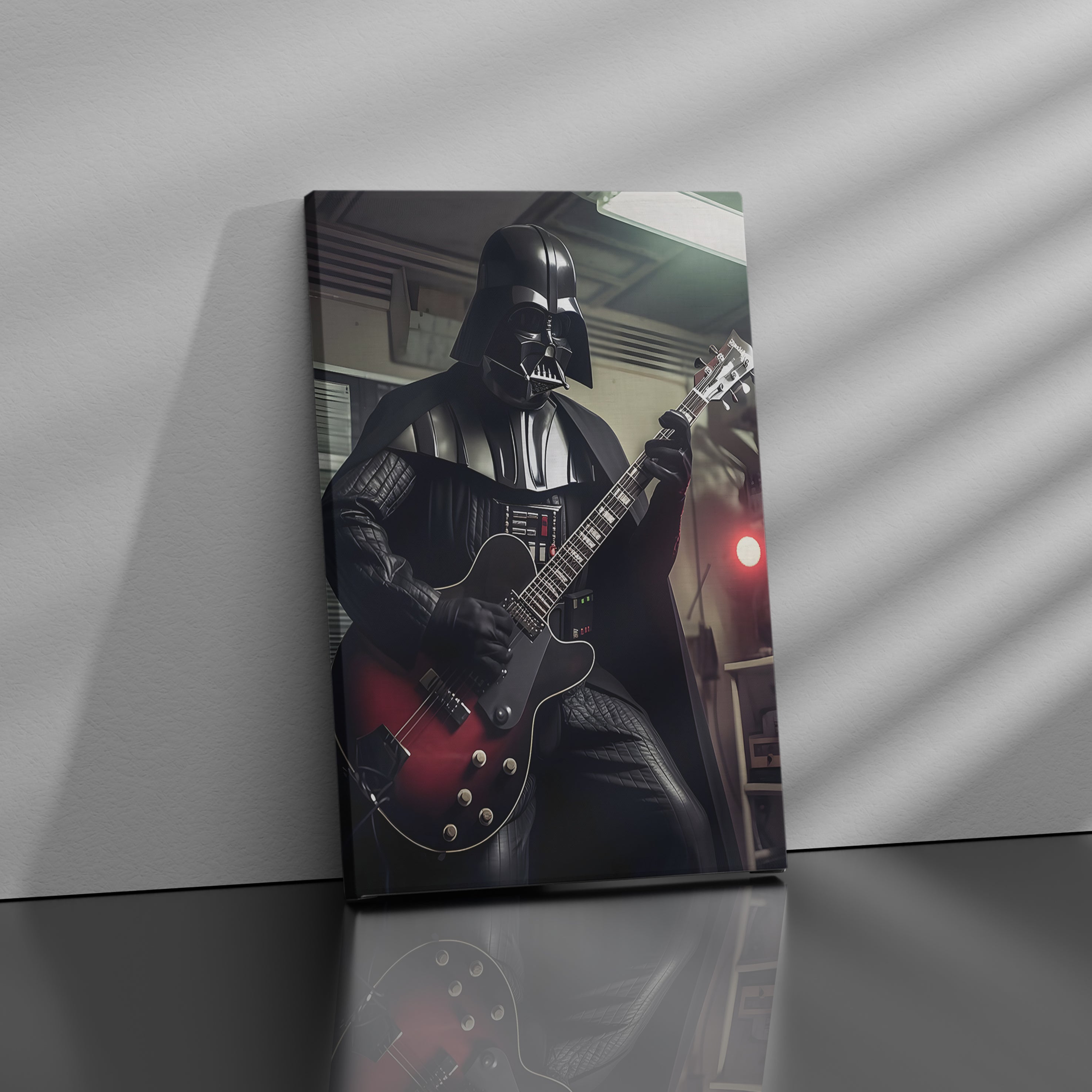 Dark Villain Playing Electro Guitar - High-Quality Canvas Print | Custom Photo Canvas Print, Also Custom Canvas Prints with Your Photos