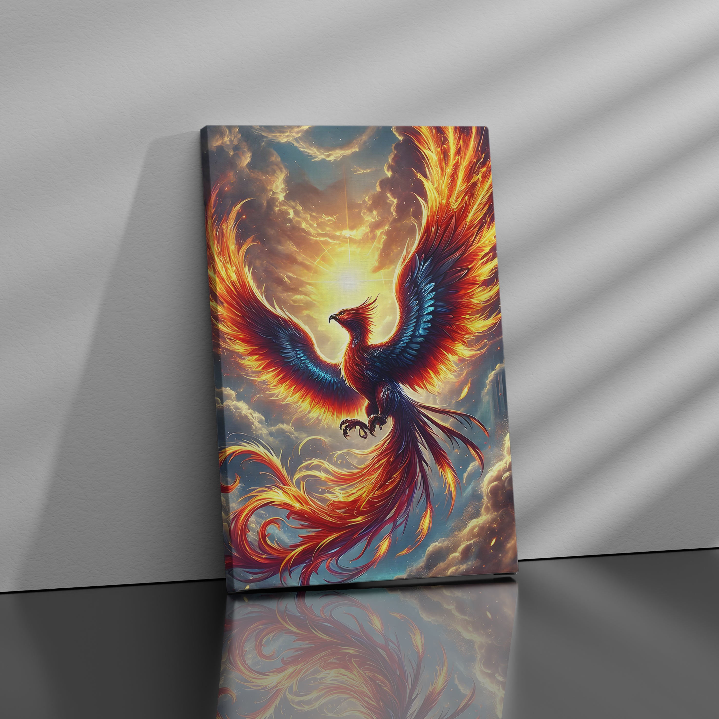 Fiery Phoenix Rising - High-Quality Canvas Print | Custom Photo Canvas Print, Also Custom Canvas Prints with Your Photos