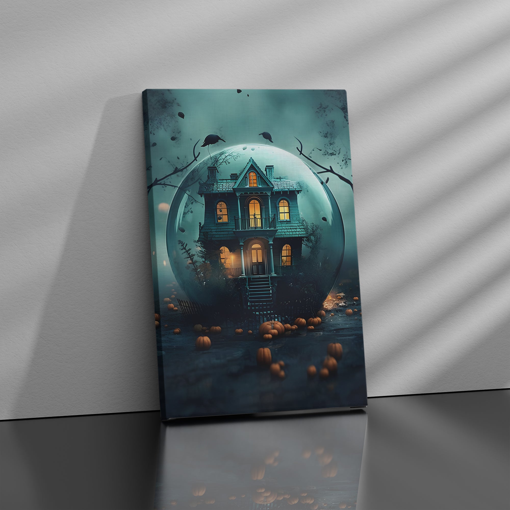 Casa encantada de Halloween - Impresión en lienzo de alta calidad | Impresión en lienzo con fotografía personalizada, también impresiones en lienzo personalizadas con sus fotos