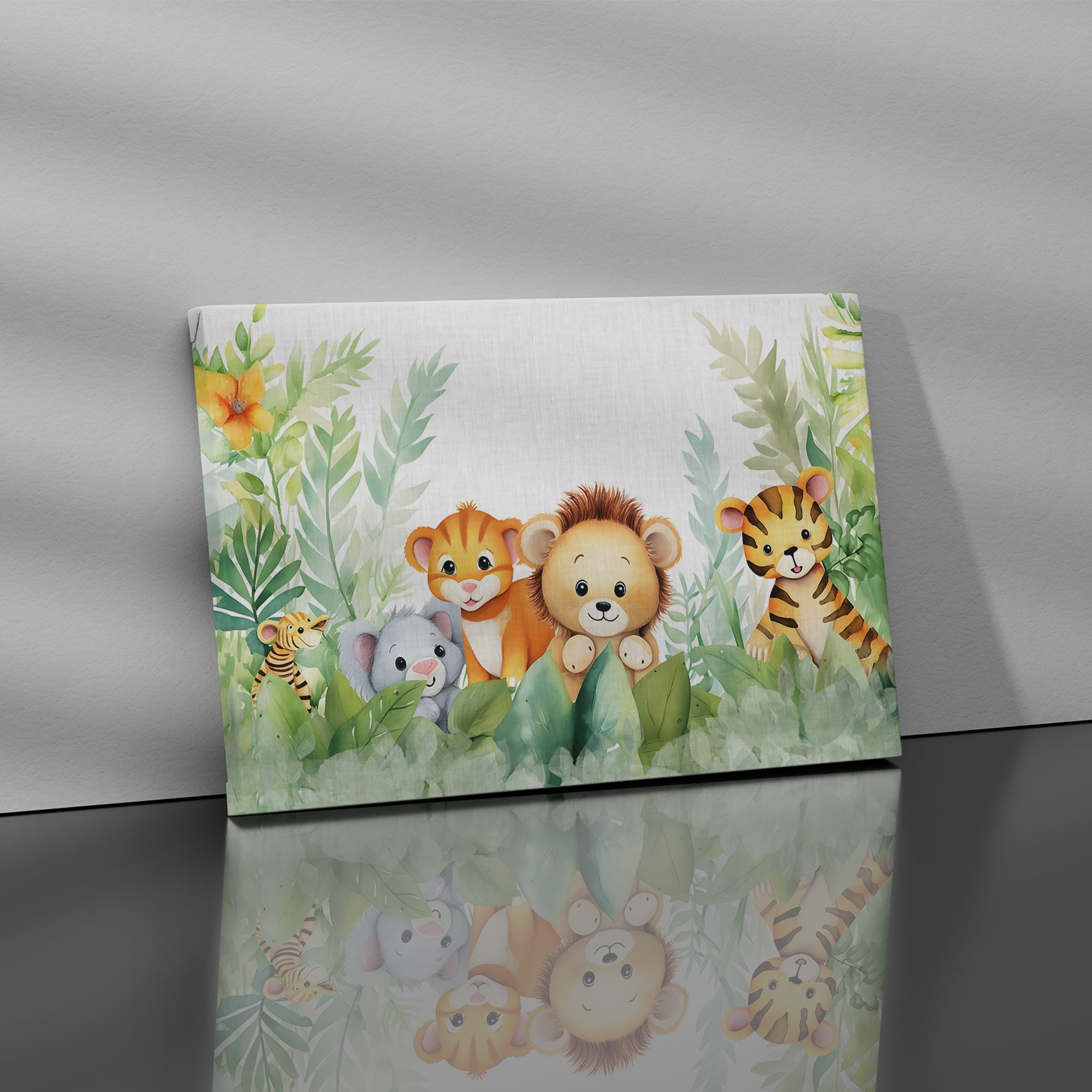 Adorable Jungle Animals - High-Quality Canvas Print | Custom Photo Canvas Print, Also Custom Canvas Prints with Your Photos