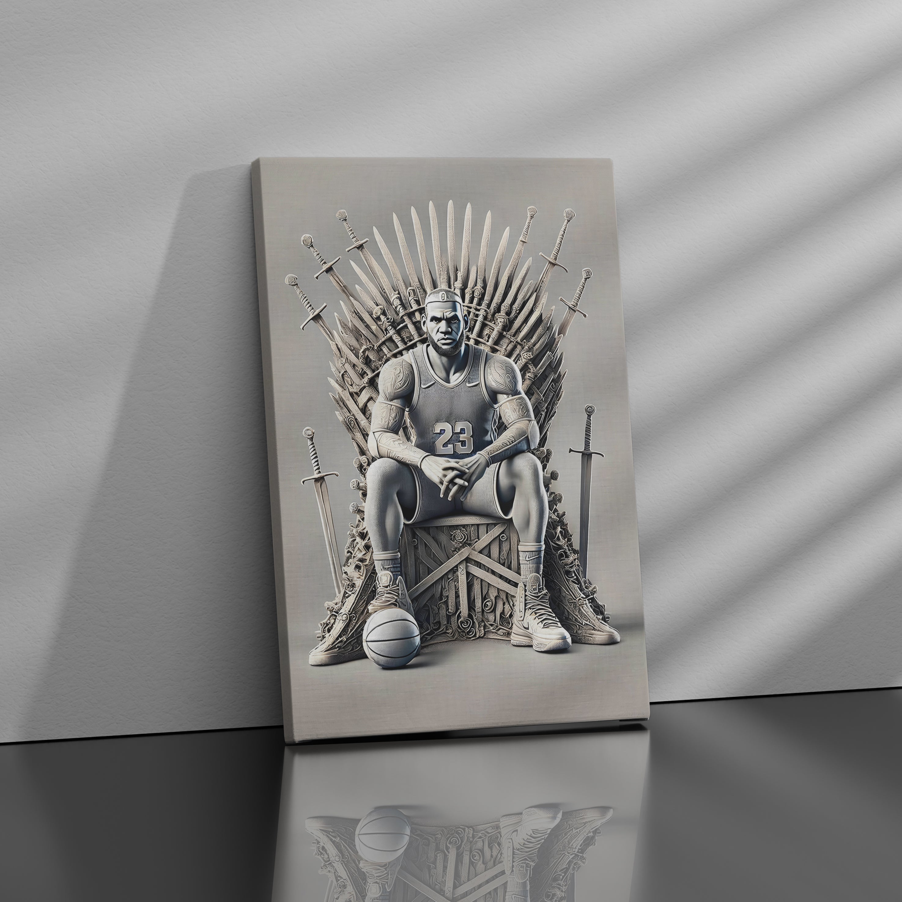 LeBron James on the Iron Throne - High-Quality Canvas Print | Custom Photo Canvas Print, Also Custom Canvas Prints with Your Photos