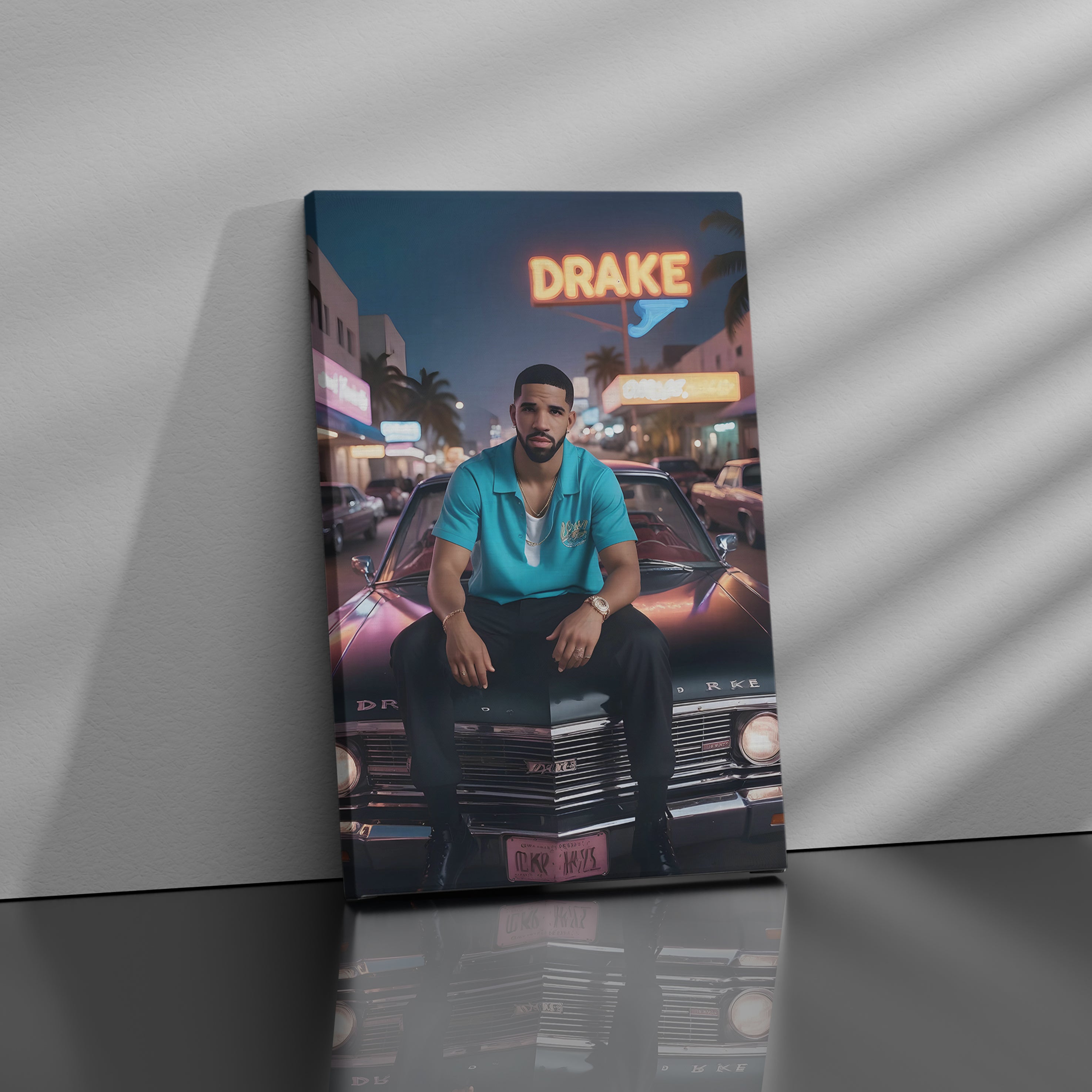 Night Drive Drake - High-Quality Canvas Print | Custom Photo Canvas Print, Also Custom Canvas Prints with Your Photos